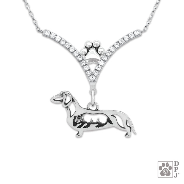 High end Luxury Dachshund necklace jewelry,  Luxury Dachshund jewelry and gifts
