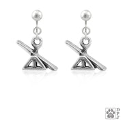 Seesaw earrings on clip-on in sterling silver, Agility gifts