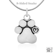 Personalized  Paw Print Necklace, Unconditional Love Pendant