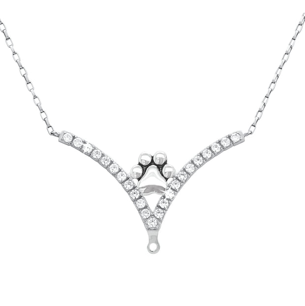 VIP Dachshund Longhaired CZ Necklace, Body
