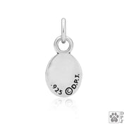 Paw print pendant in sterling silver, Paw print gifts for dog cat moms