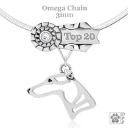 “Whippet” Top 20 Jewelry in sterling silver, Best In Show Whippet gifts 