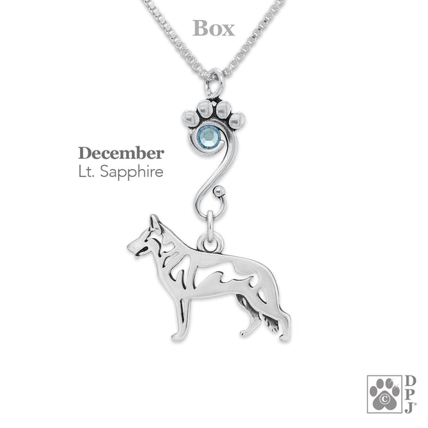 Crystal German Shepherd Necklace, Body