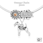 Best In Show Specialty Wire Fox Terrier Necklace in sterling silver, Best In Show Wire Fox Terrier gifts in sterling silver