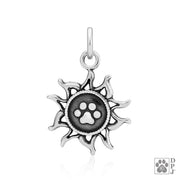 Paw print in center of sun pendant, Top rated gifts for cat moms
