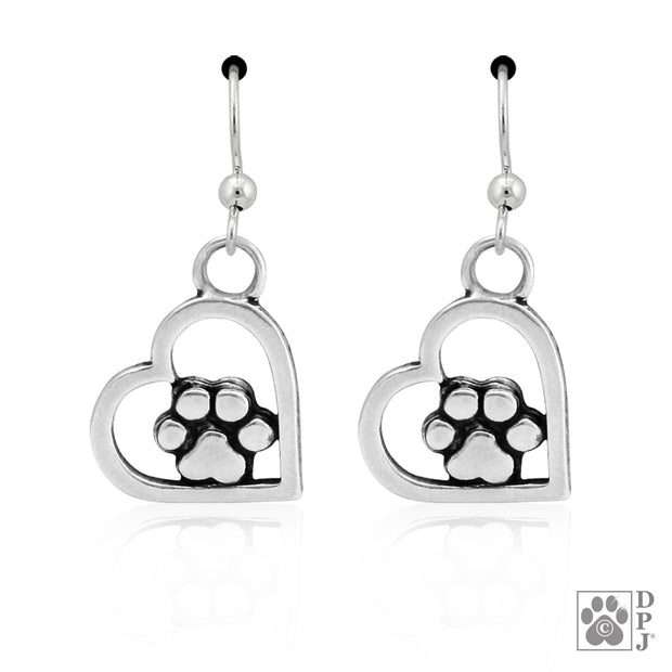 Heart and Paw Earrings, You Walked Into My Heart